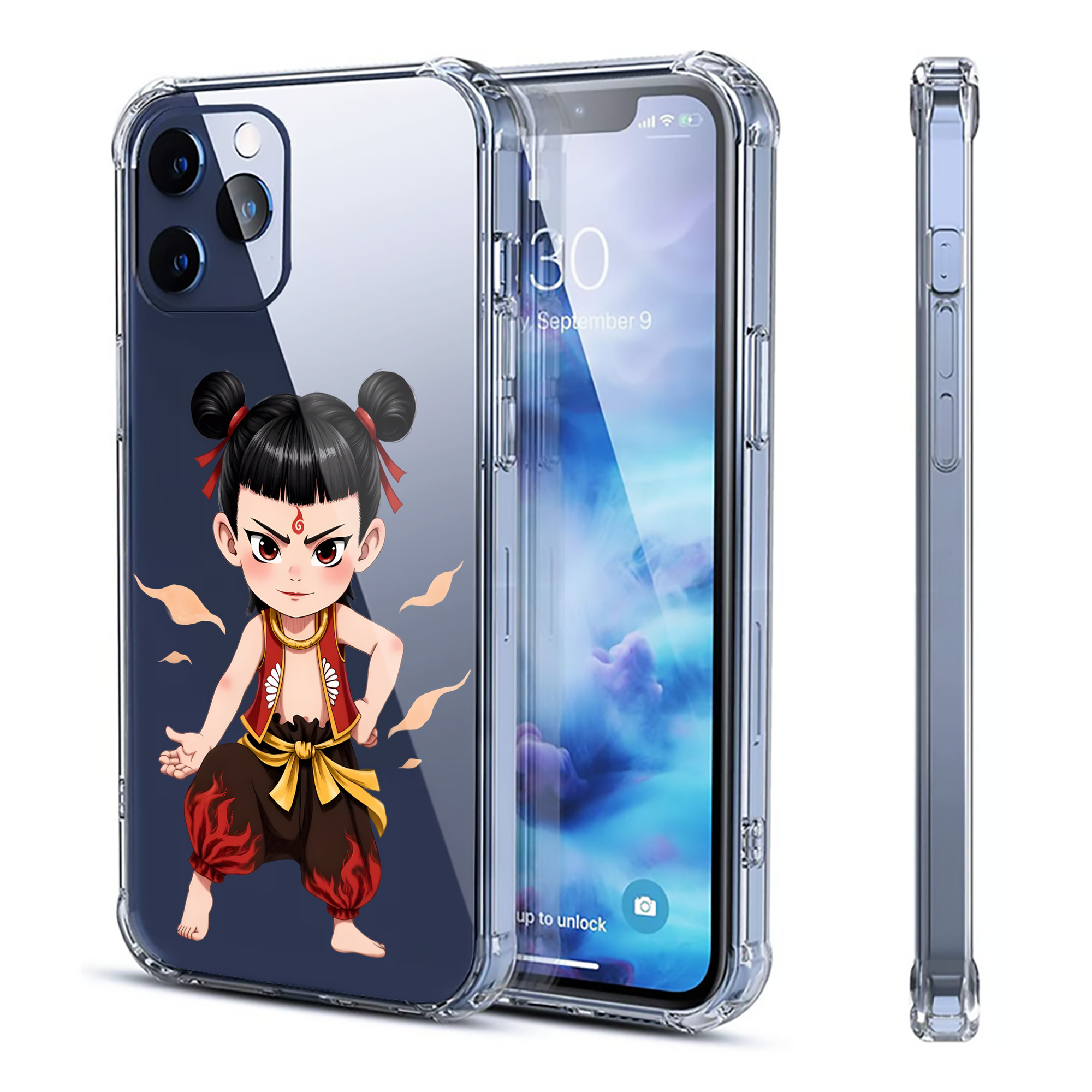 （画像用） Ne Zha 2 ナタ 魔童の大暴れ 【iPhone 12シリーズ対応】透明スマホケース（クリアソフトケース）